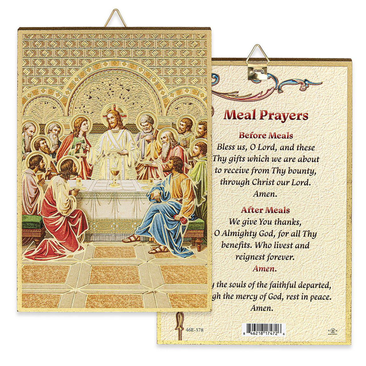 4x6 Last Supper Meal Prayer Plaque