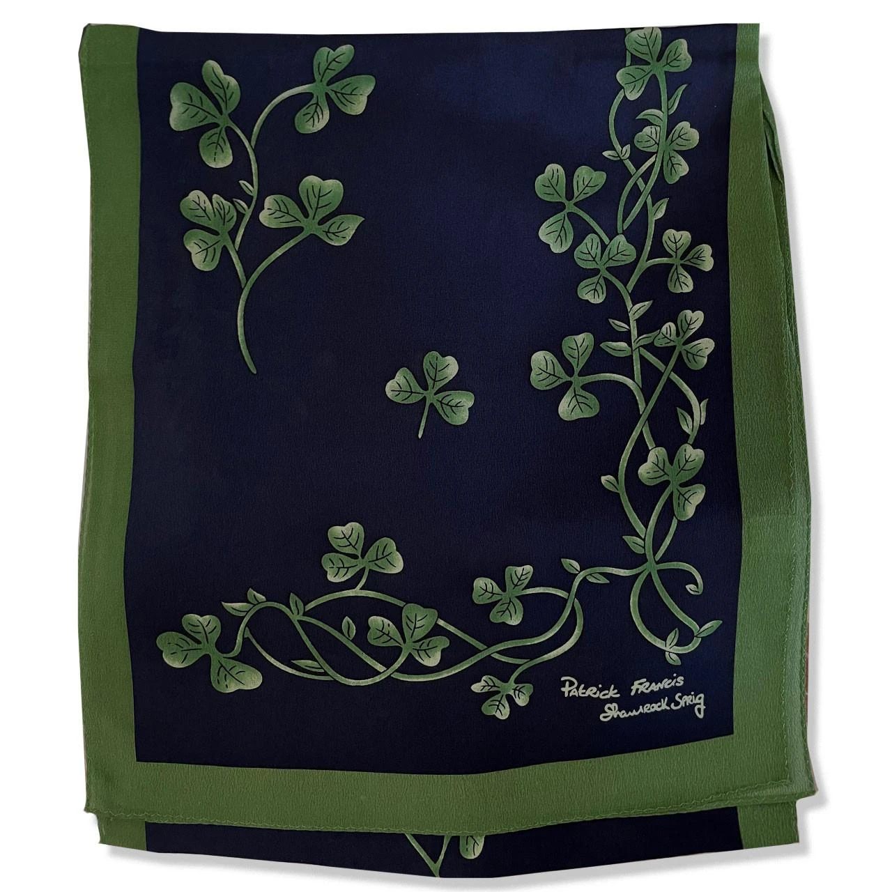 Silk Shamrock Sprig Scarf