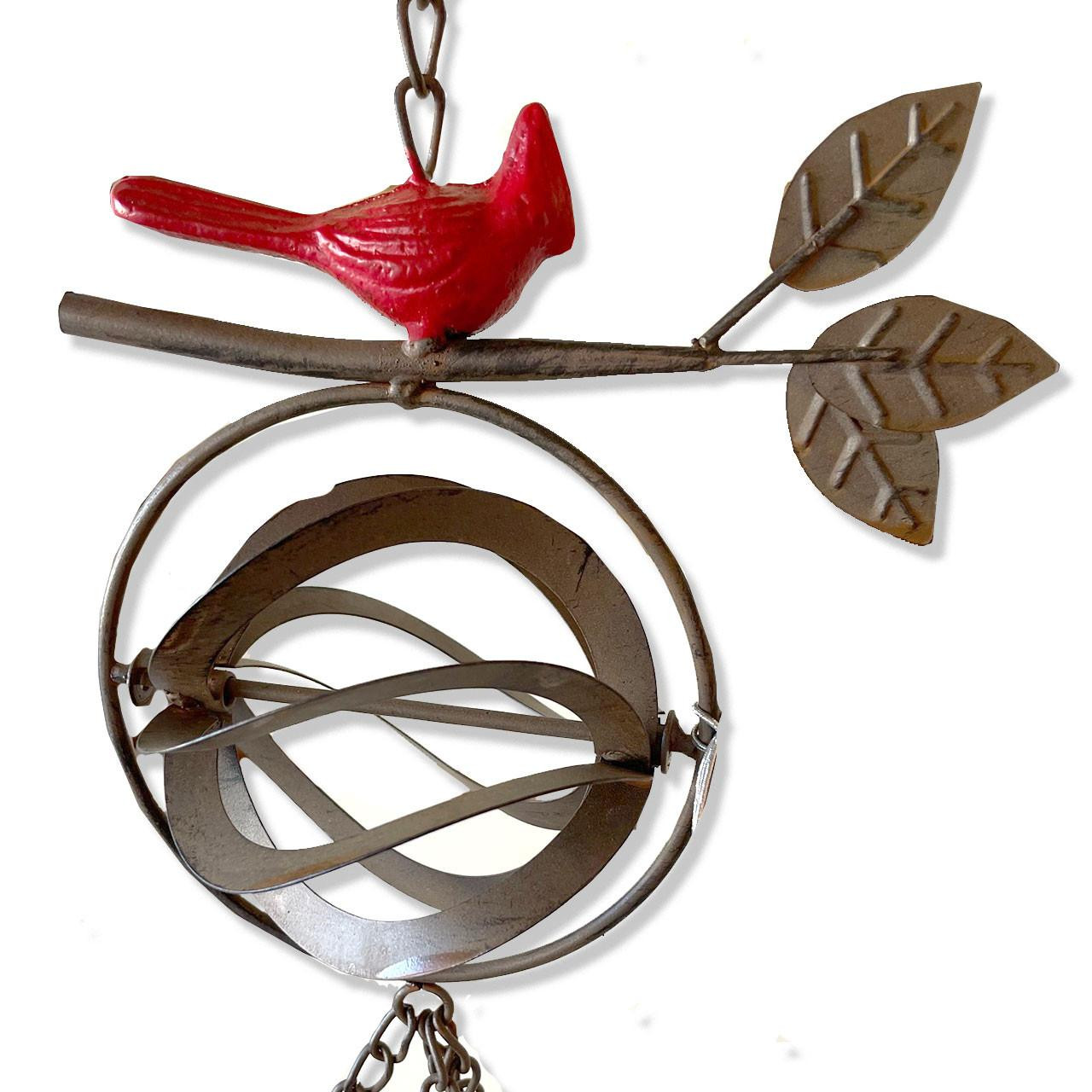 Detail of the top with cardinal and metal spinner