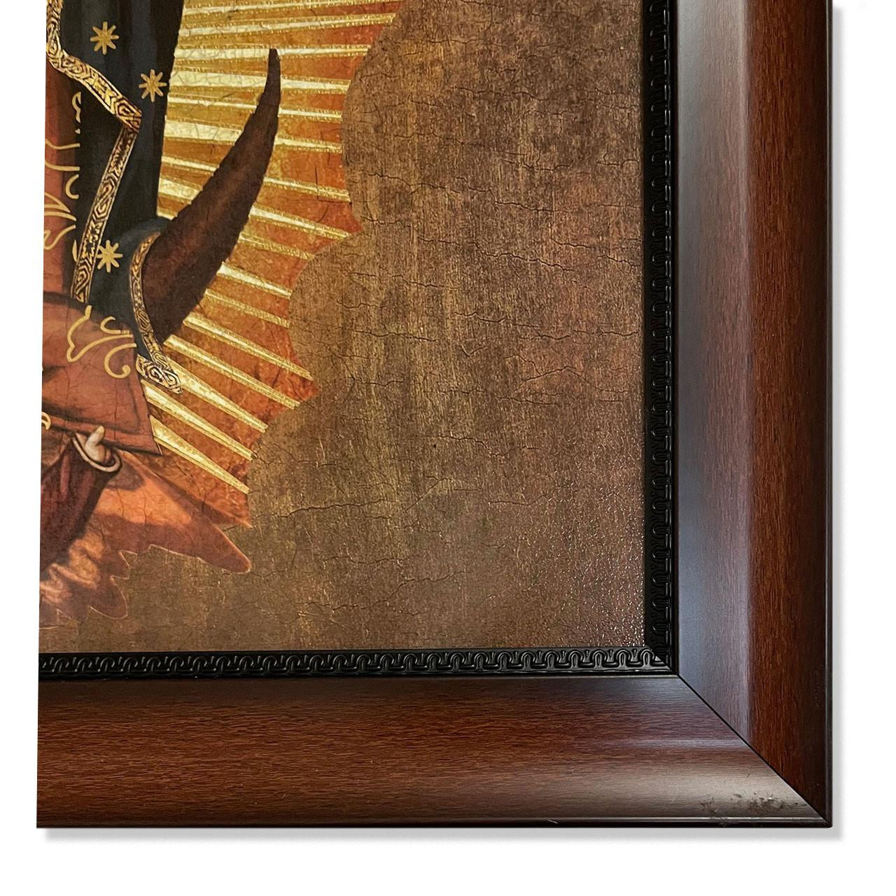 detail of the frame for the Framed Our Lady of Guadalupe Art