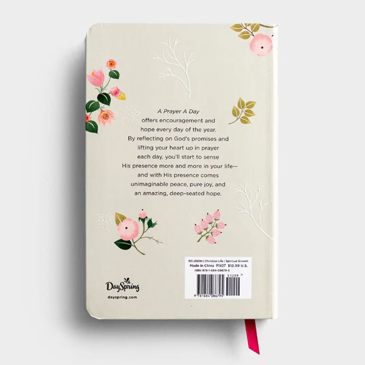 Back of the A Prayer A Day Devotional Book