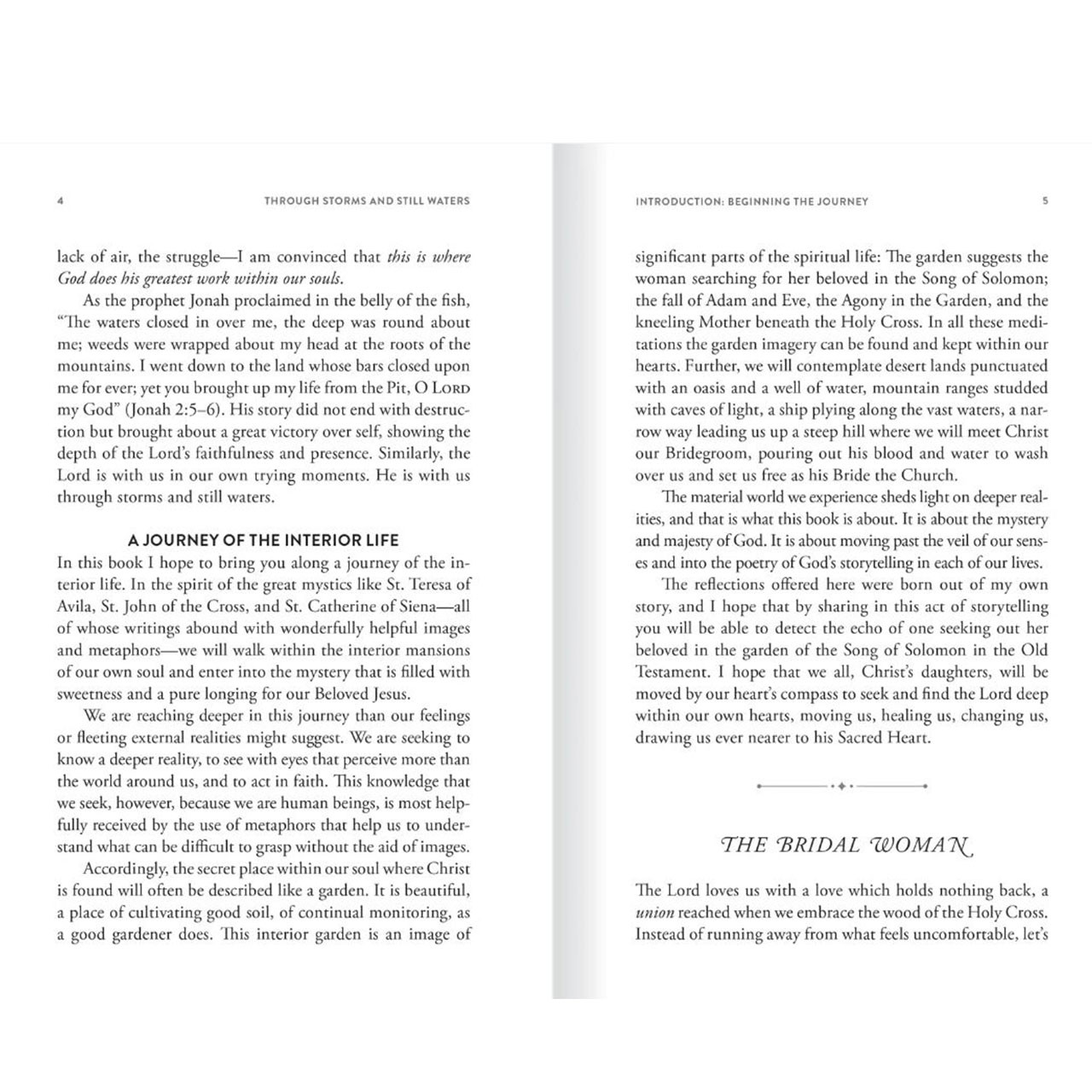 Inside spread from Through Storms and Still Waters by M. Madden