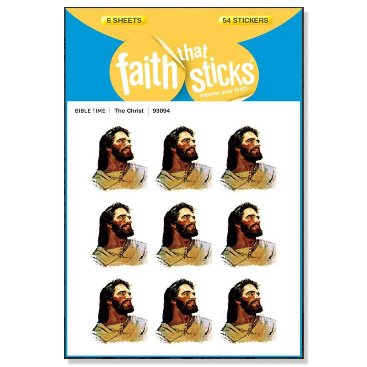Face of Christ Stickers; total of 54 stickers per package