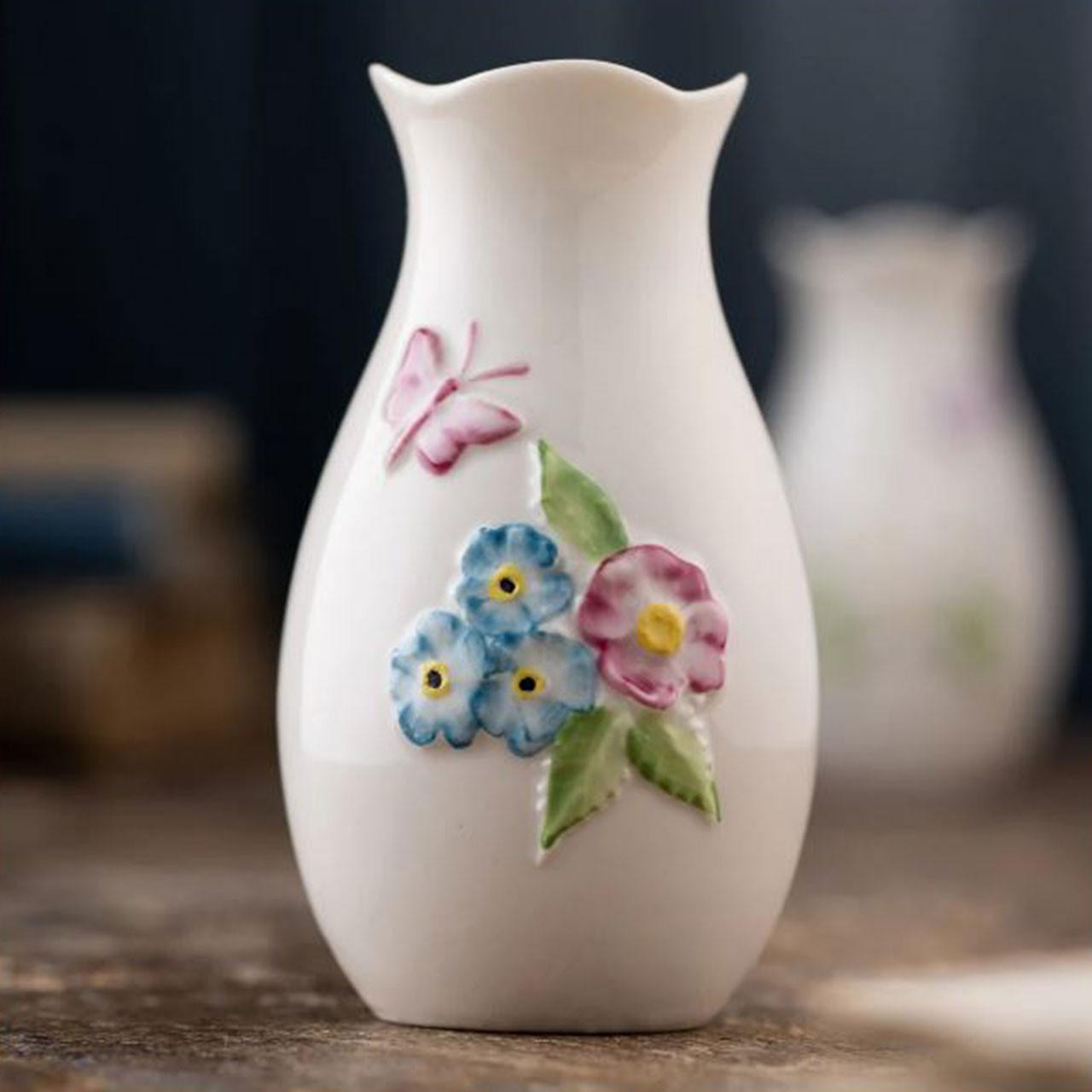Belleek Forget-Me-Not Mini Vase