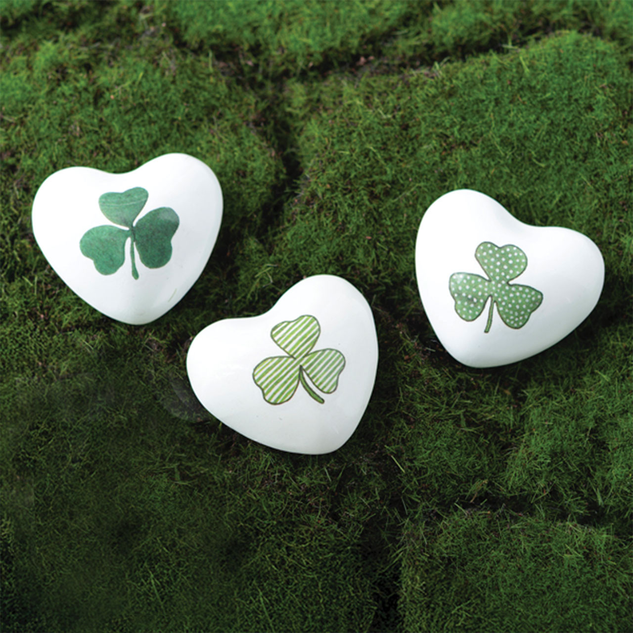 Irish Shamrock Heart Chime - St. Patrick's Guild staff will choose the style(s) to fill your order