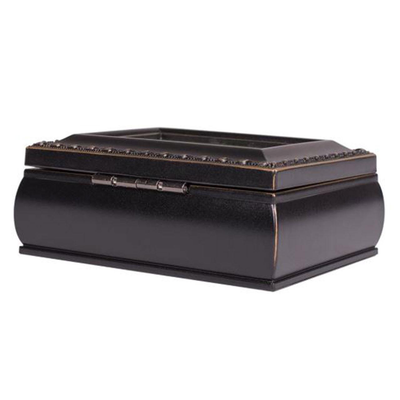 Side view of the Mini Black Confirmation Keepsake Box
