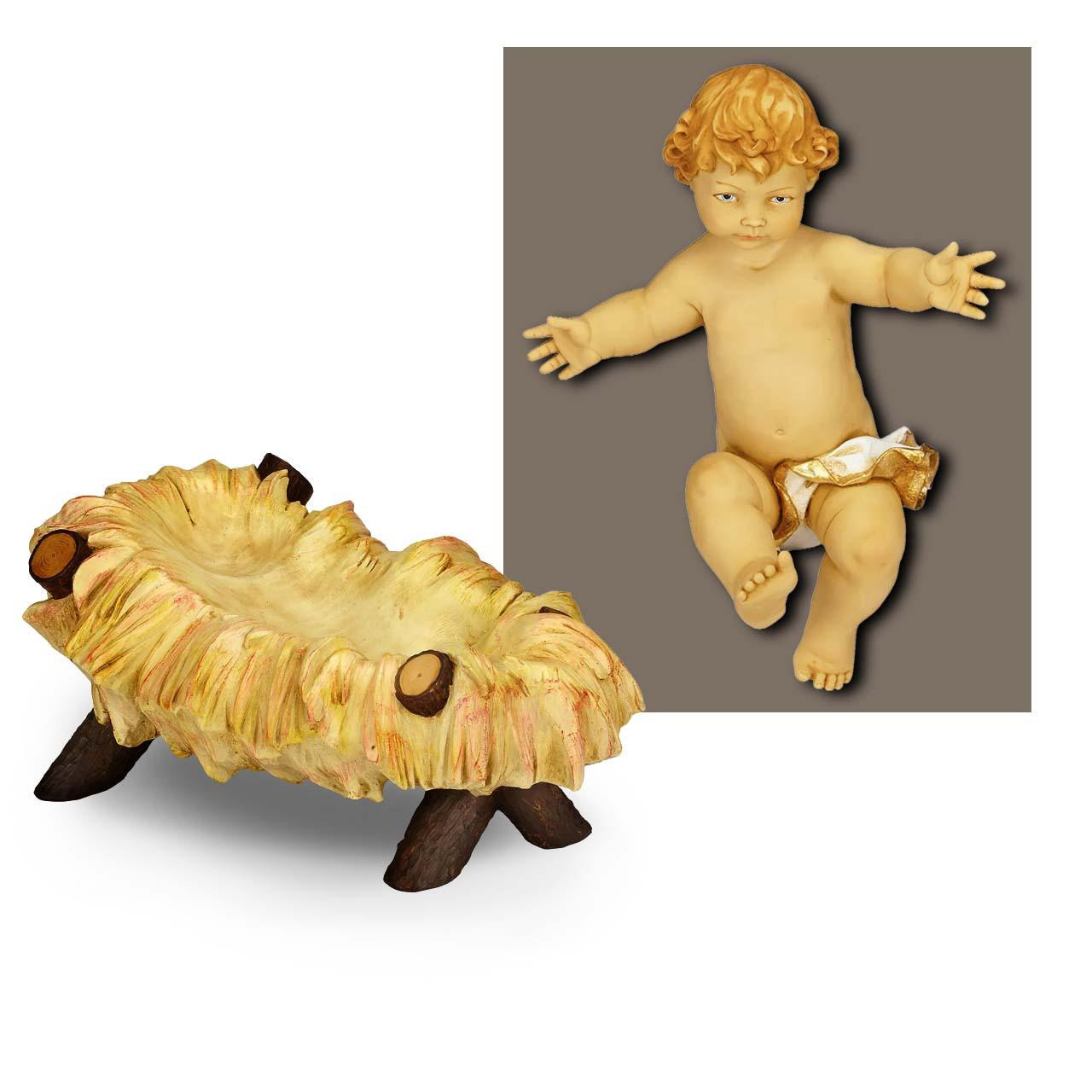 52303 50" Scale Baby Jesus and Manger