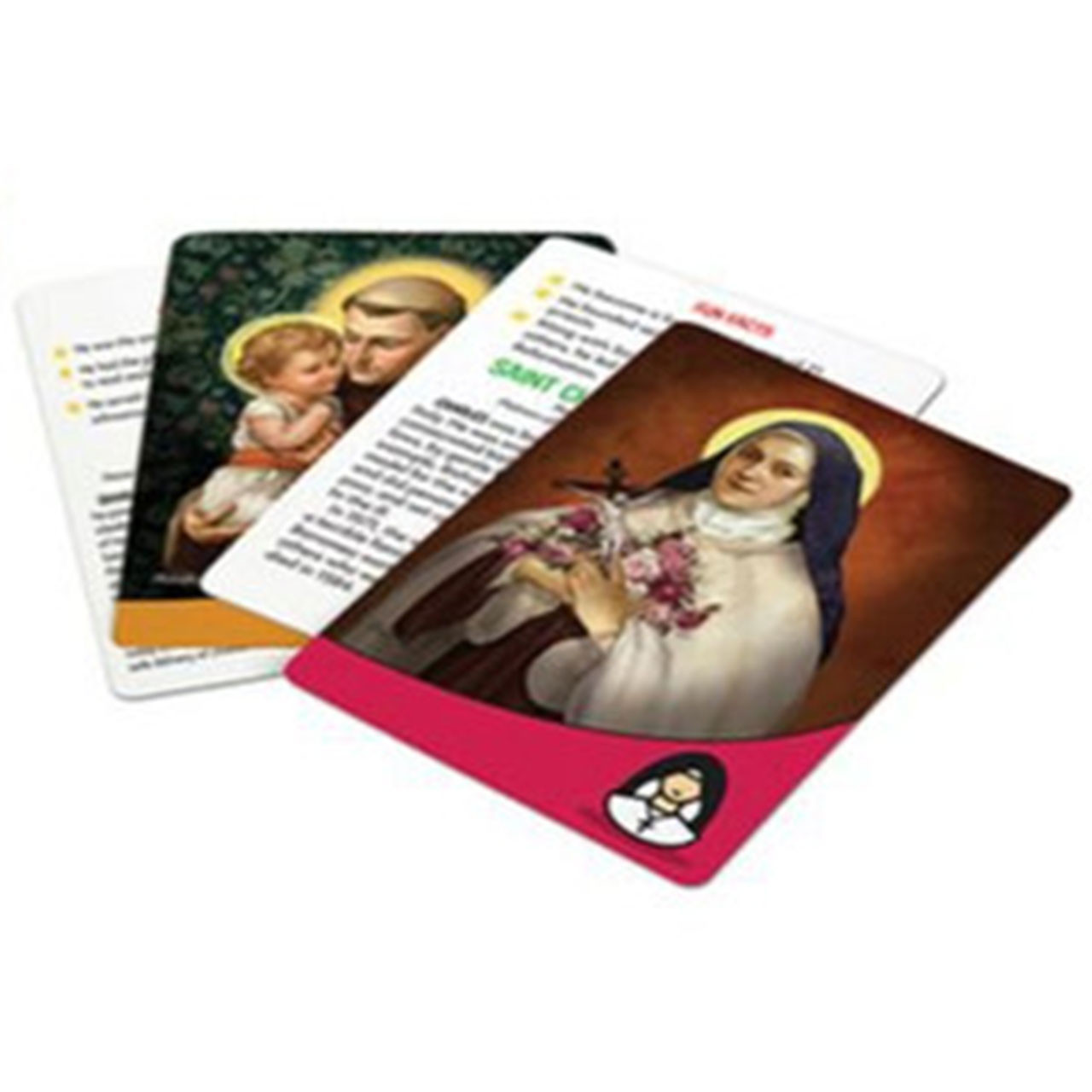 Detail of Patron Saint flash card images