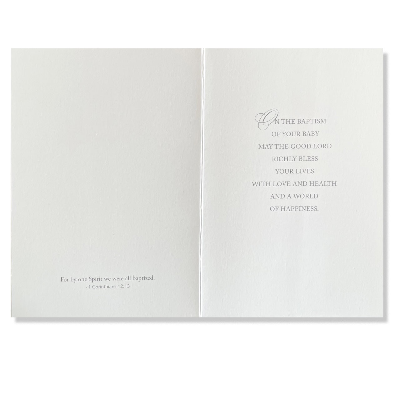 Inside of the P1506 Baby Girl Baptism Card