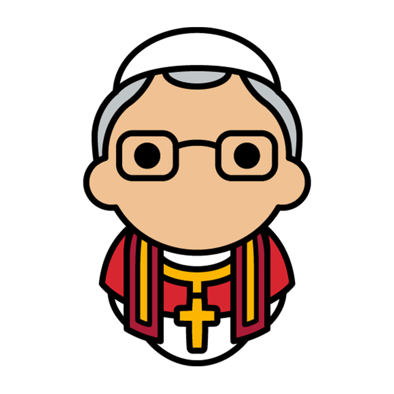 Detail of the Tiny Saints Pope Leo XIV Clip Charm