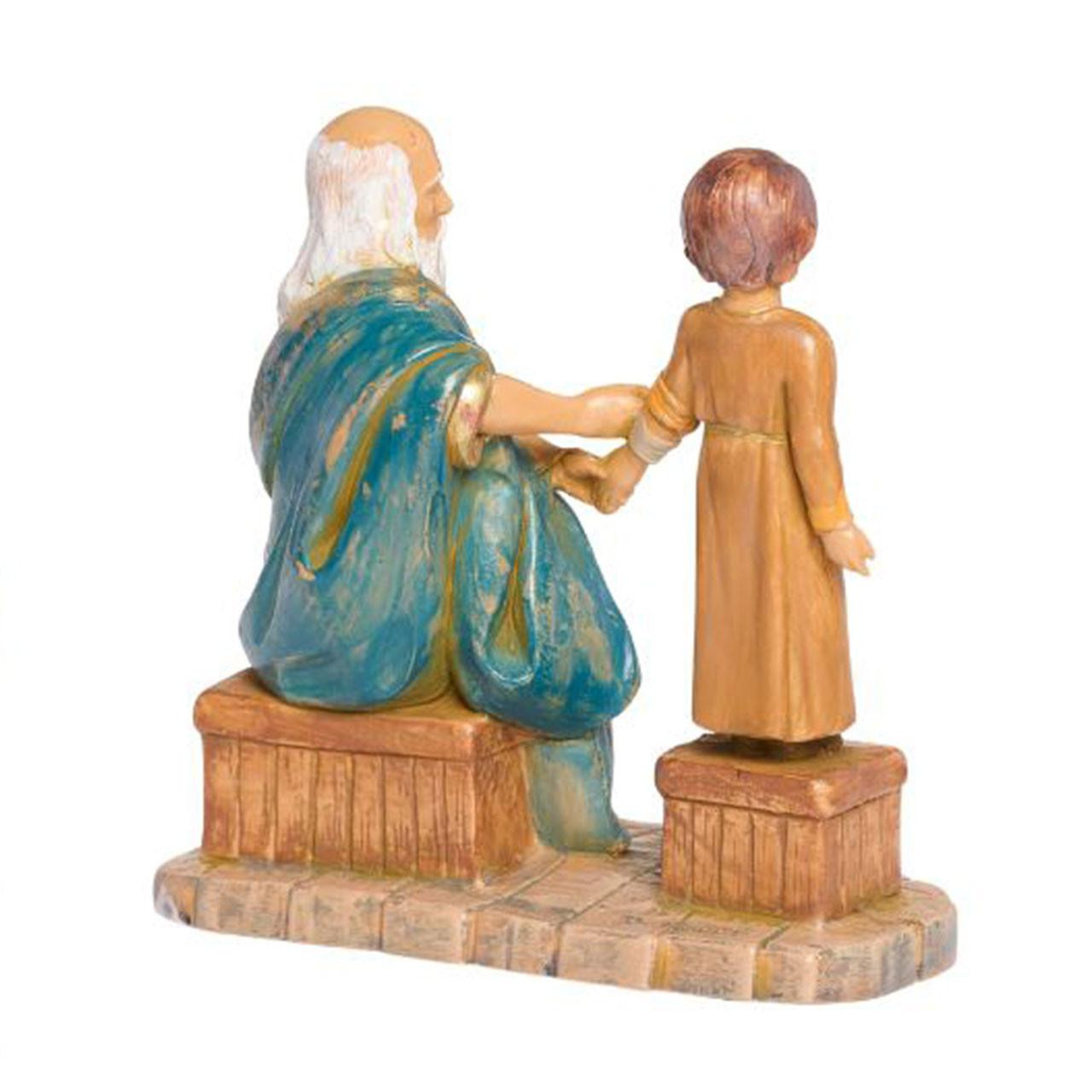 Back view of the Fontanini 2025 Ltd. Ed. Nicholas and Jasper Figure