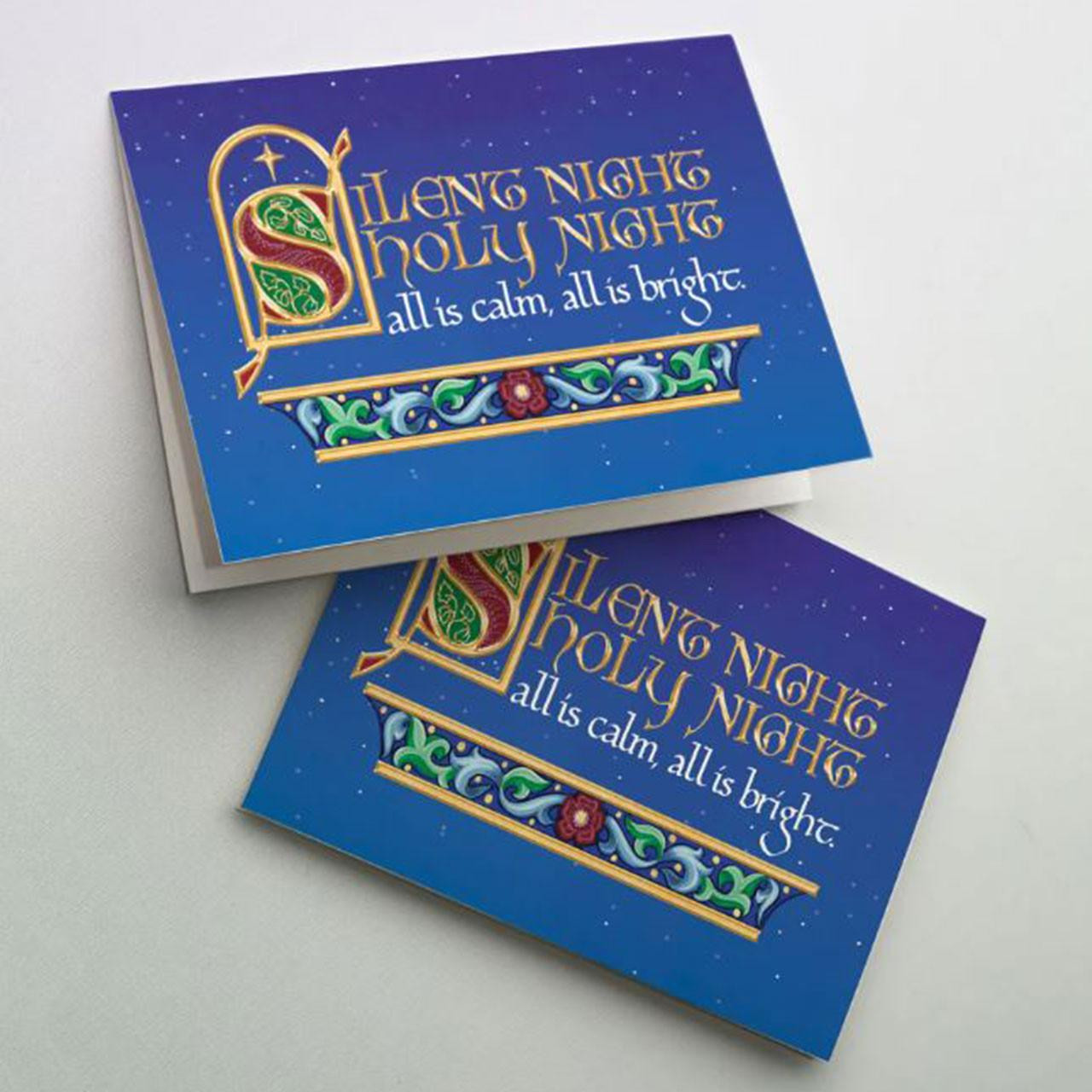 Set of Silent Night Holy Night Christmas Cards