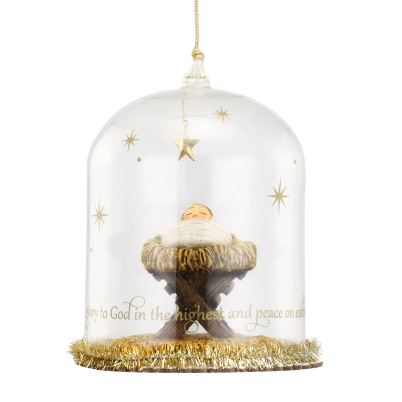 Detail of the Baby Jesus Cloche Ornament
