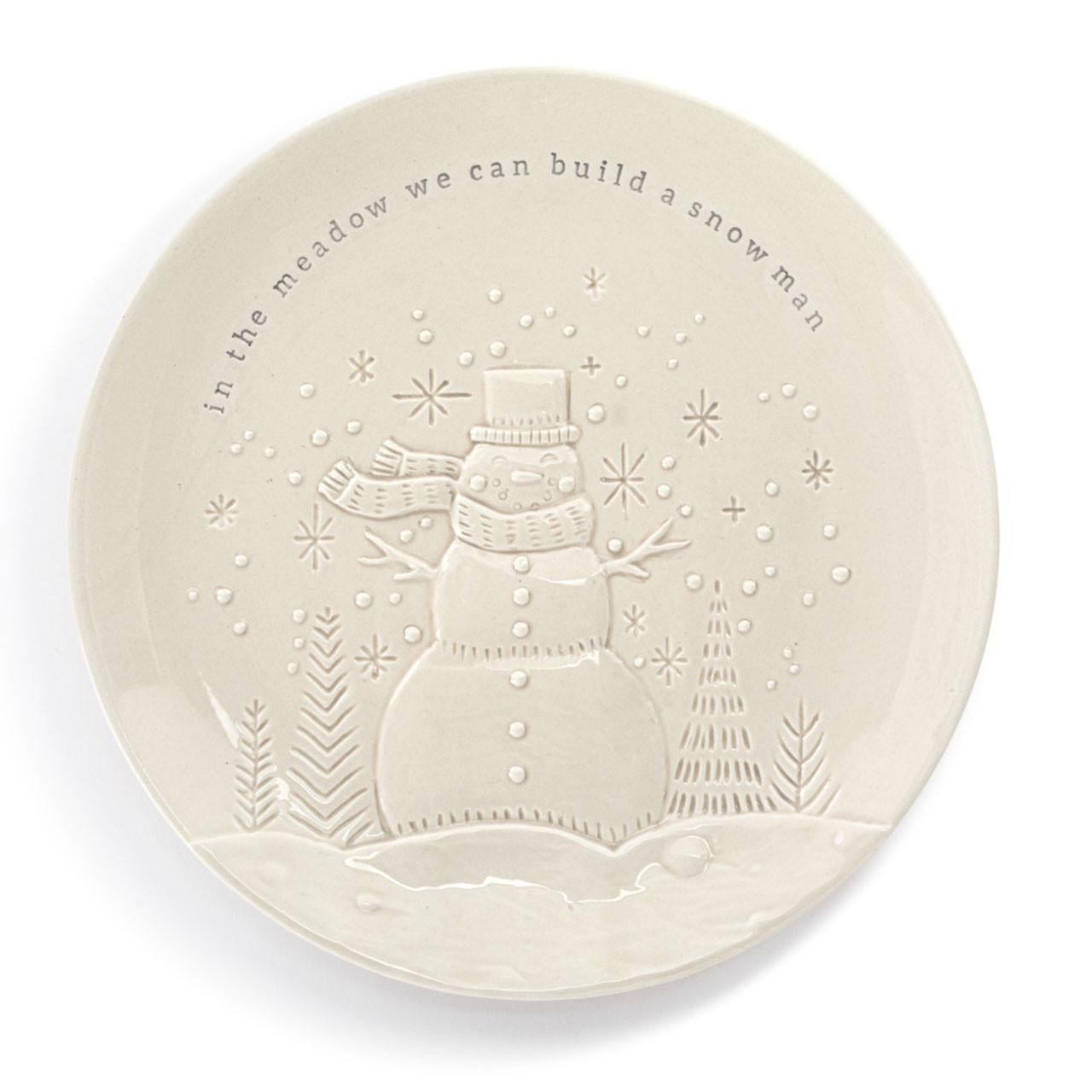 DEMDACO Snowman Cookie Plate