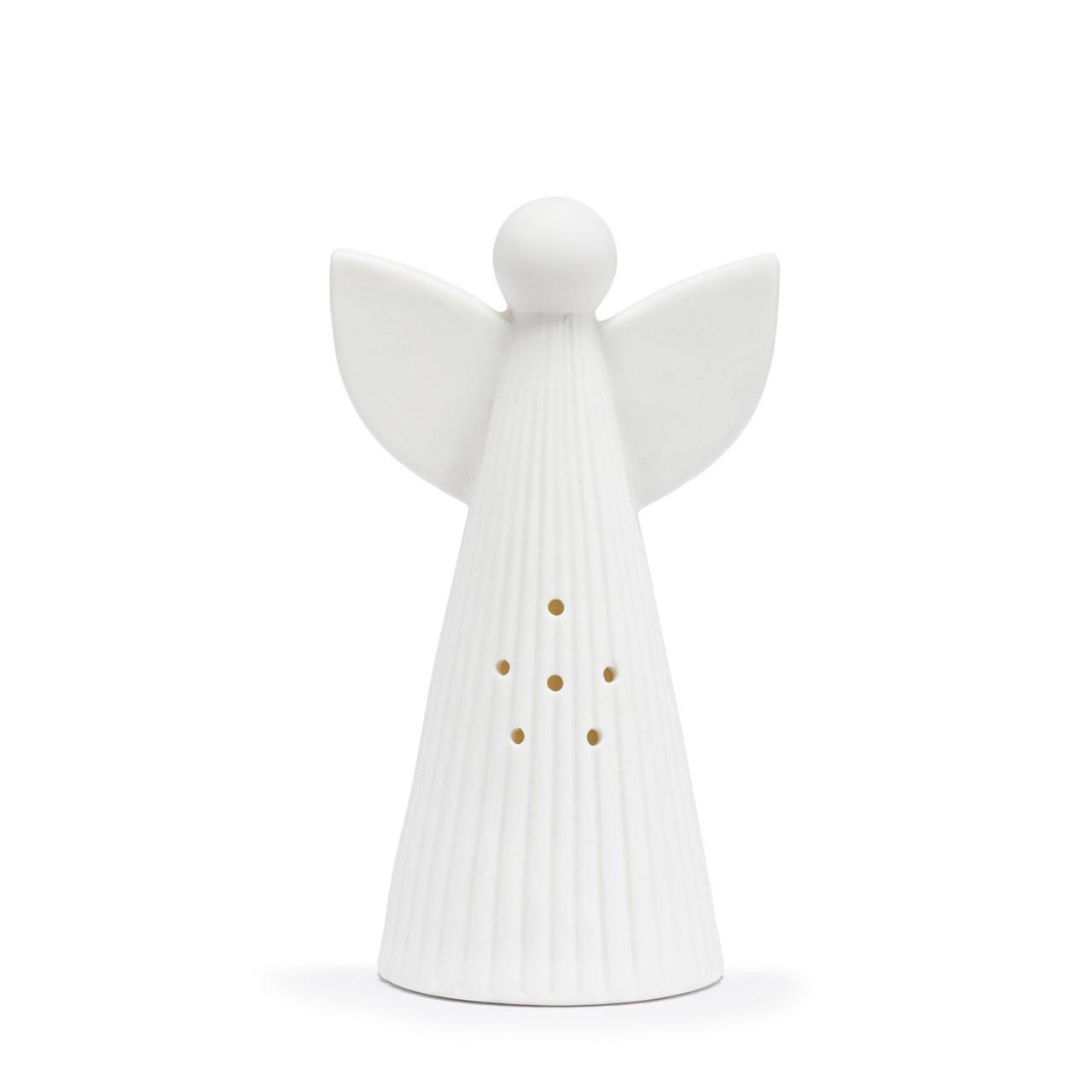 Small Ceramic LED Angel Figure without light on