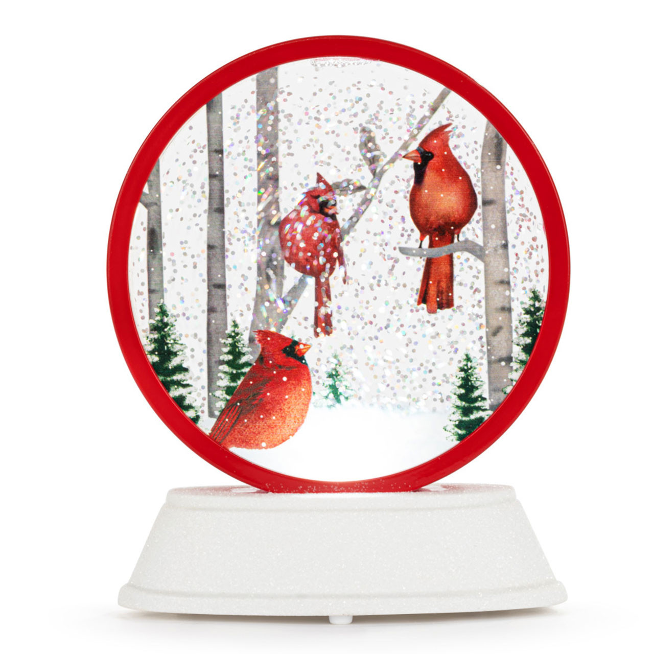 DEMDACO LED Cardinal Snow Globe Disk