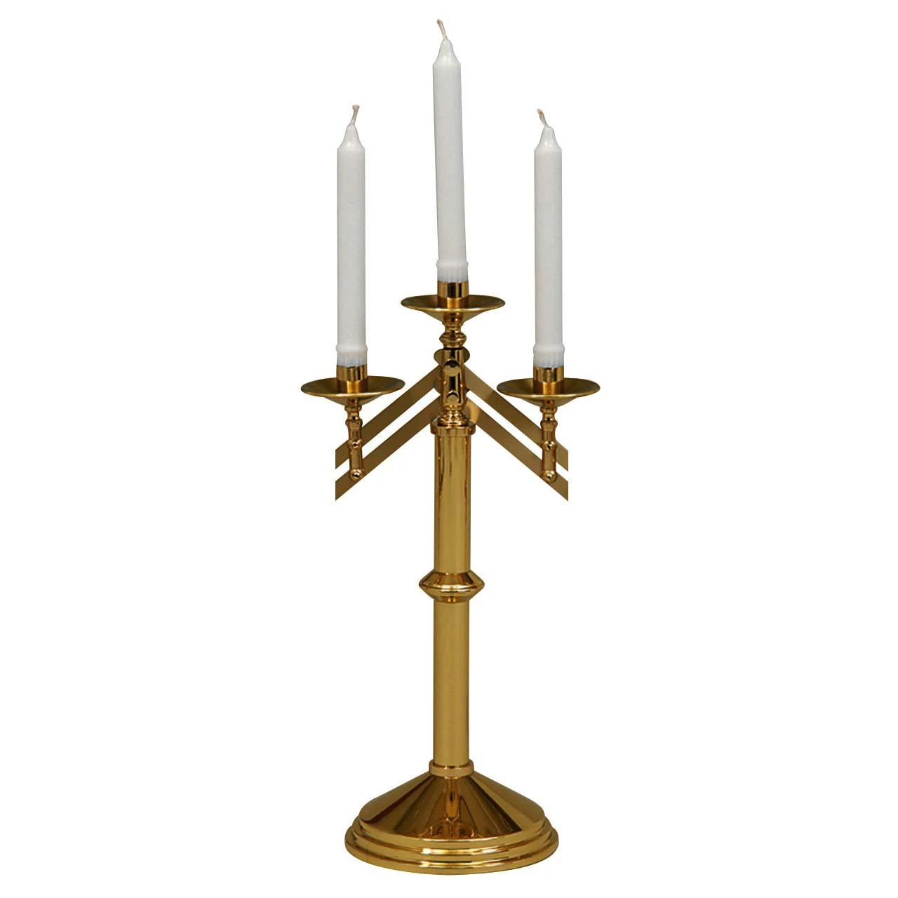 K485 Brass Altar Candelabra -3