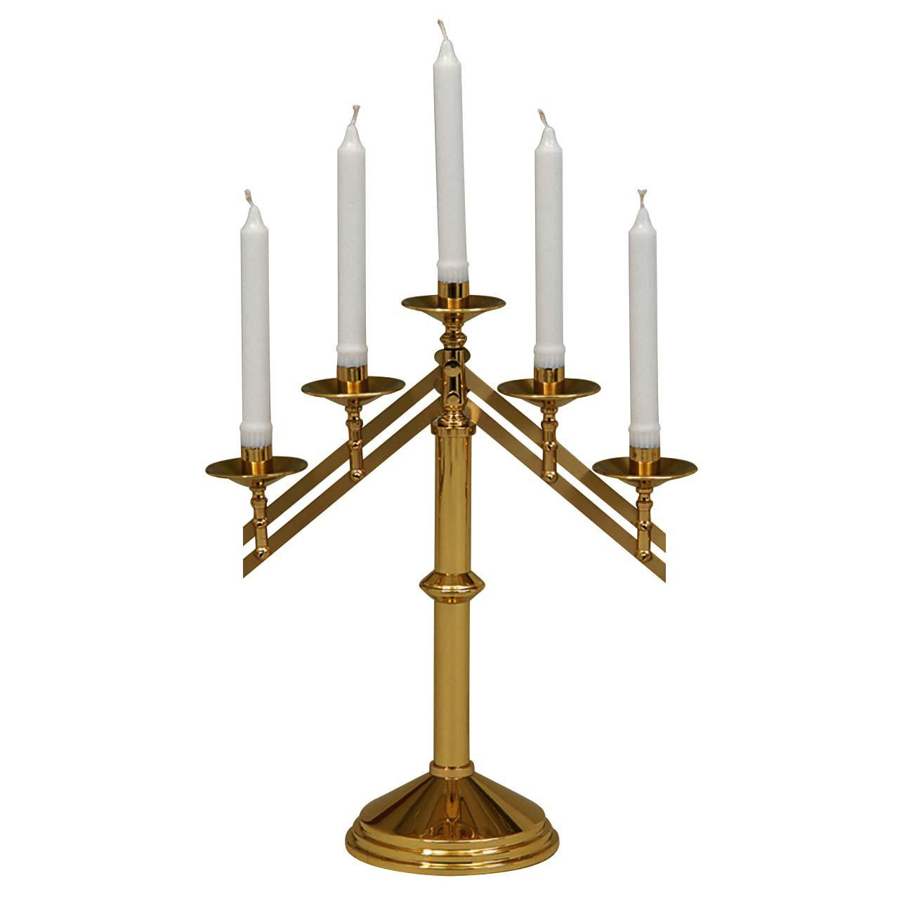 K485 Brass Altar Candelabra -5