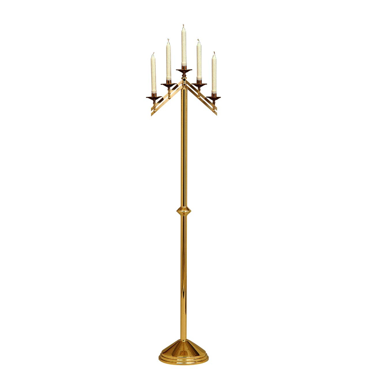 K486 Brass Floor Candelabra 3