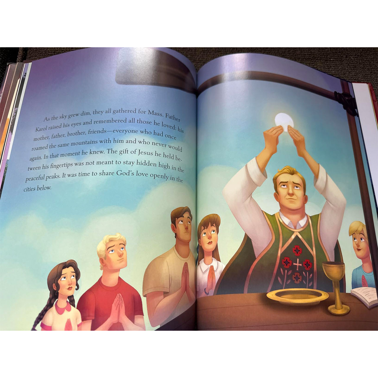 Another example of the inside pages of St. John Paul II: A Boy who become Pope