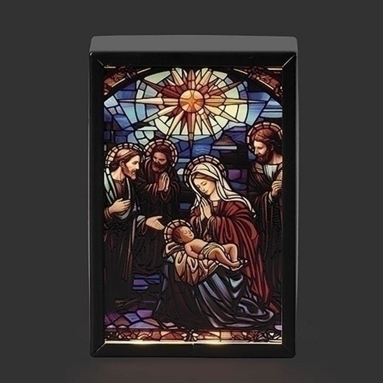 LED Stained Glass Nativity