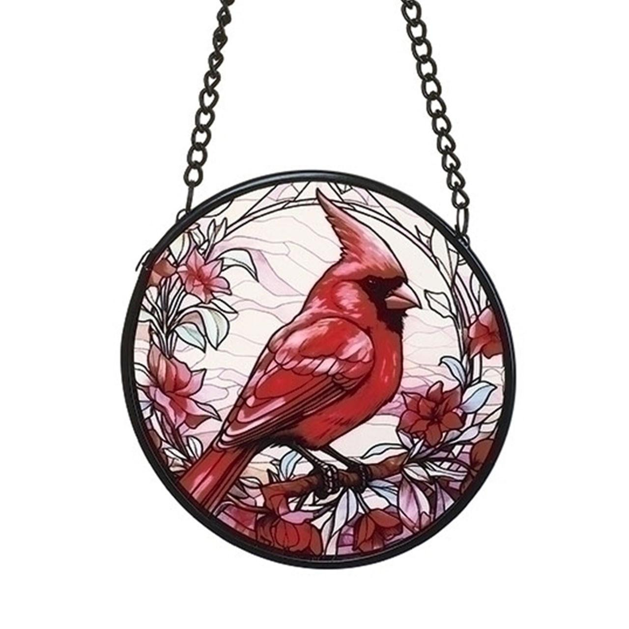 4IN Round Cardinal Suncatcher