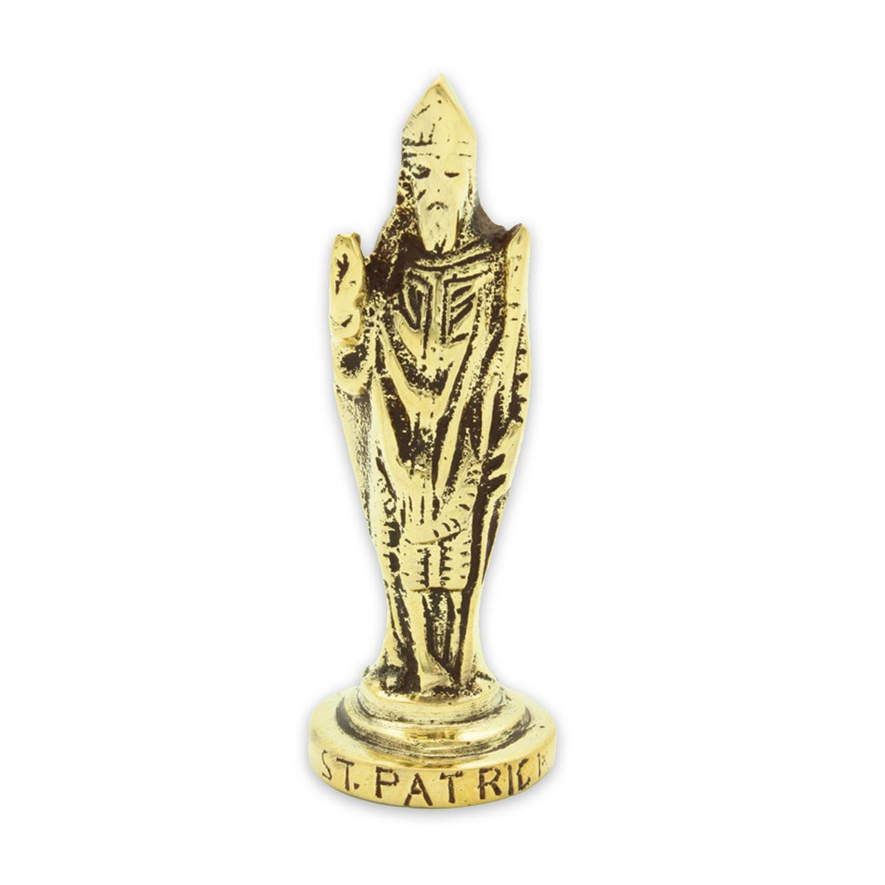 Small Brass St. Patrick Figure