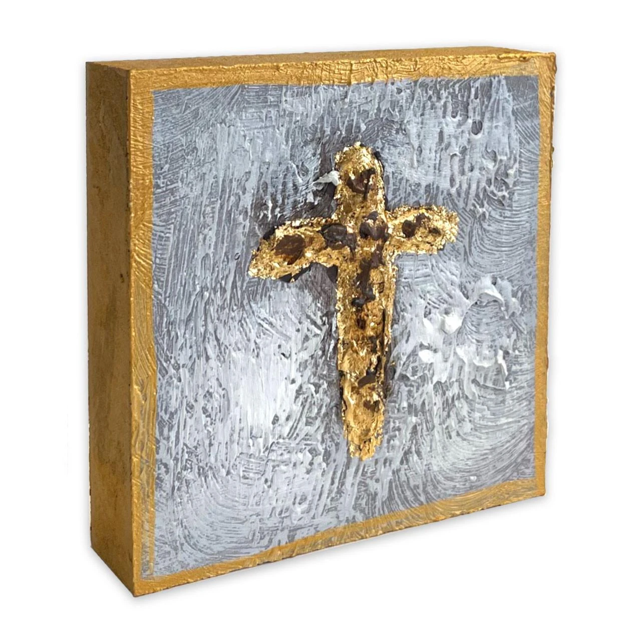 Side view of the MDF Block Cross Plaque