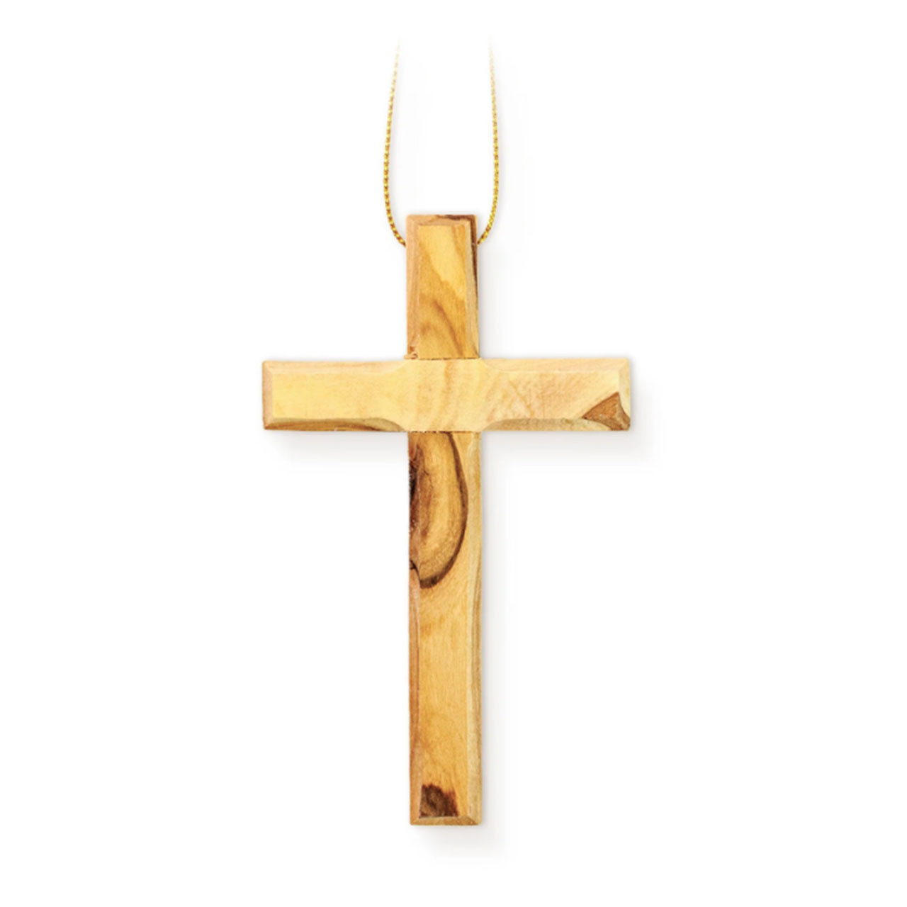 Olive Wood Cross Ornament