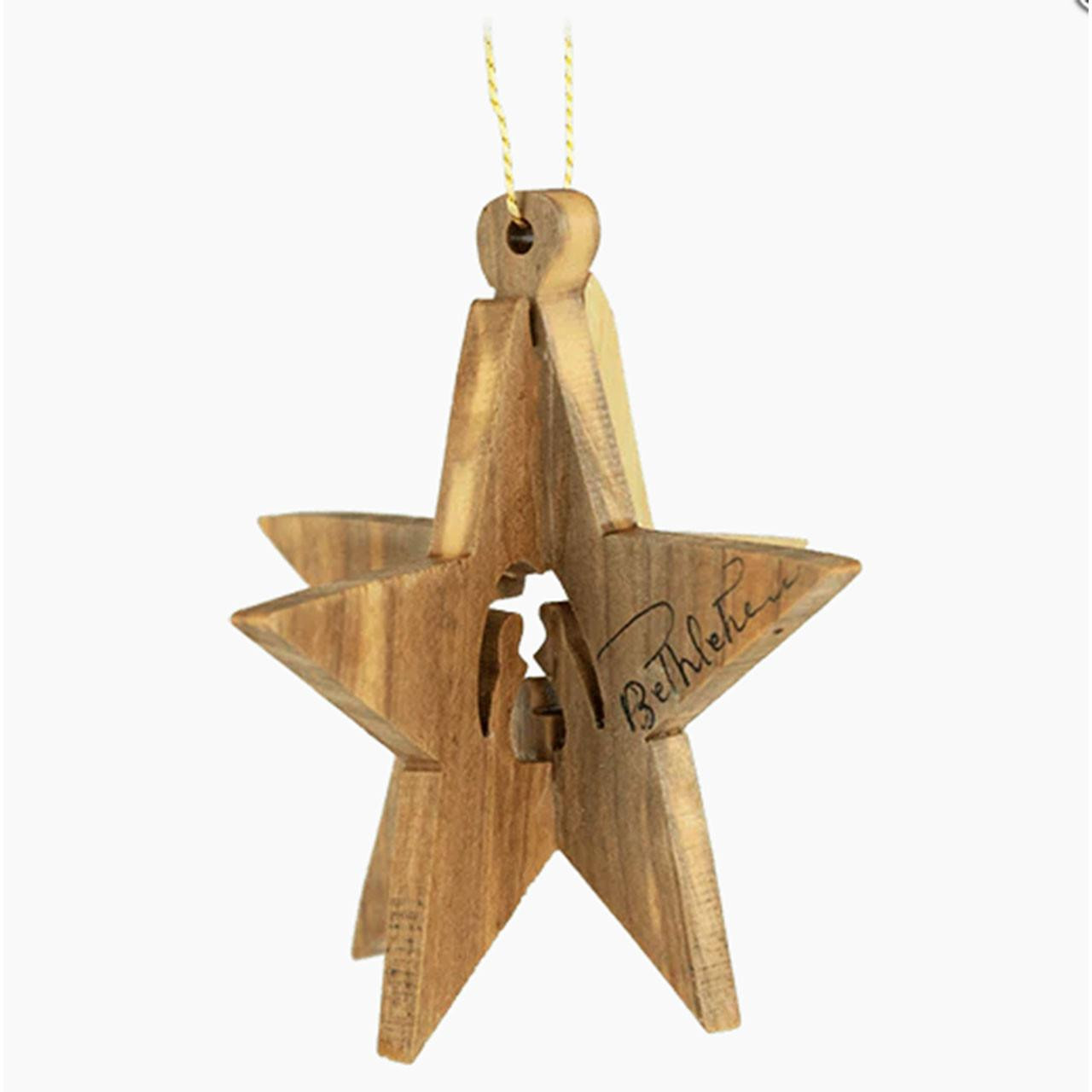 3D Bethlehem Star & Holy Family Ornament