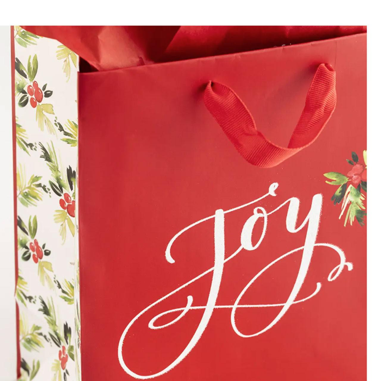 Front and side panel of the Medium Christmas Joy Gift Bag