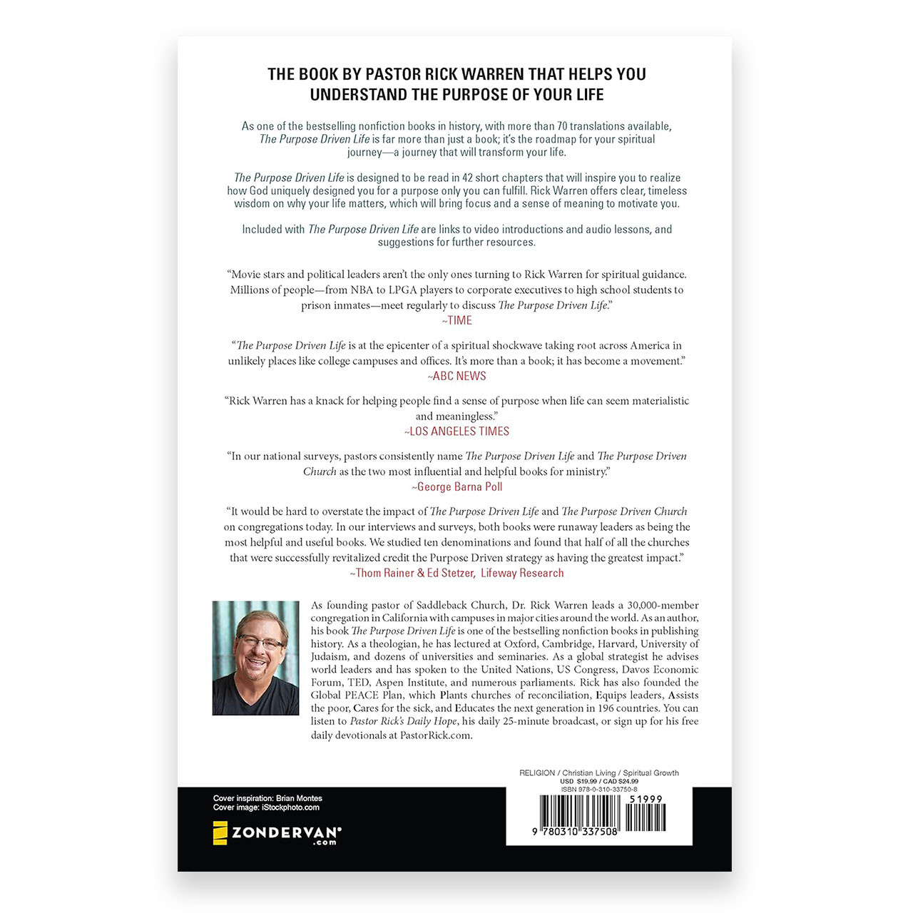 Back cover of Purpose Driven Life