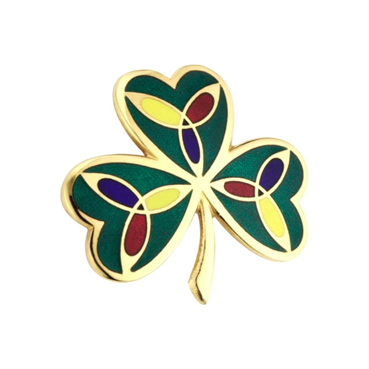 Tara Shamrock Enamel Brooch