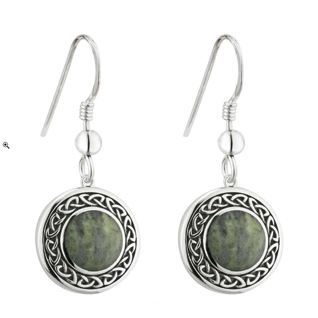 Drop Sterling Connemara Celtic Earrings