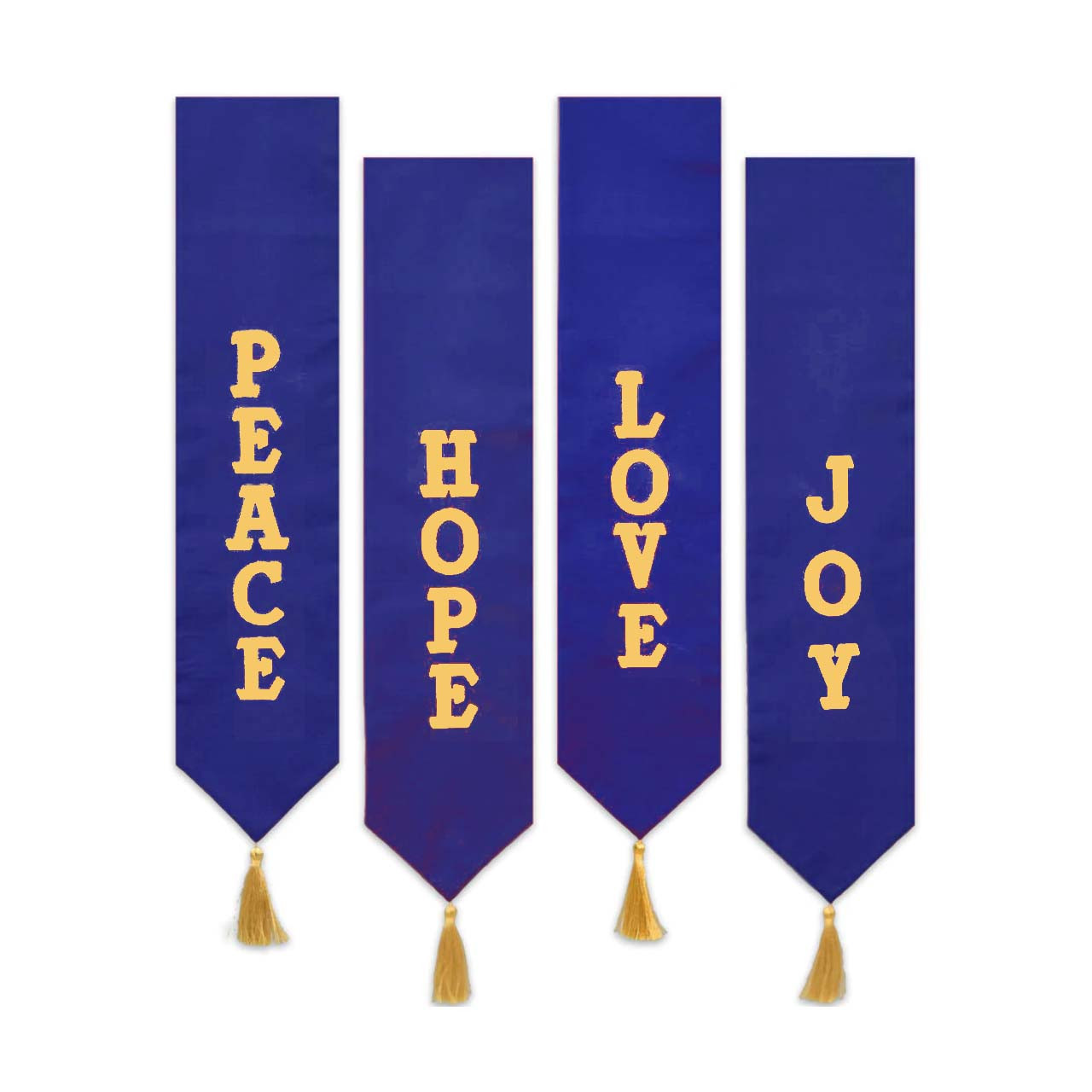 AWB-4 Advent Wreath Banners | Set of 4 Blue