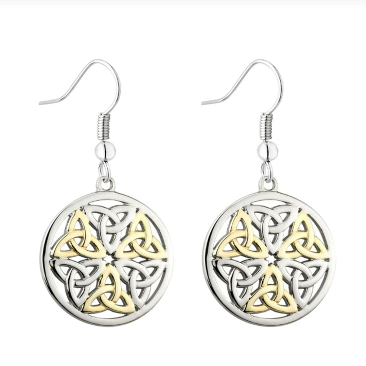 Celtic Trinity Circle Earrings