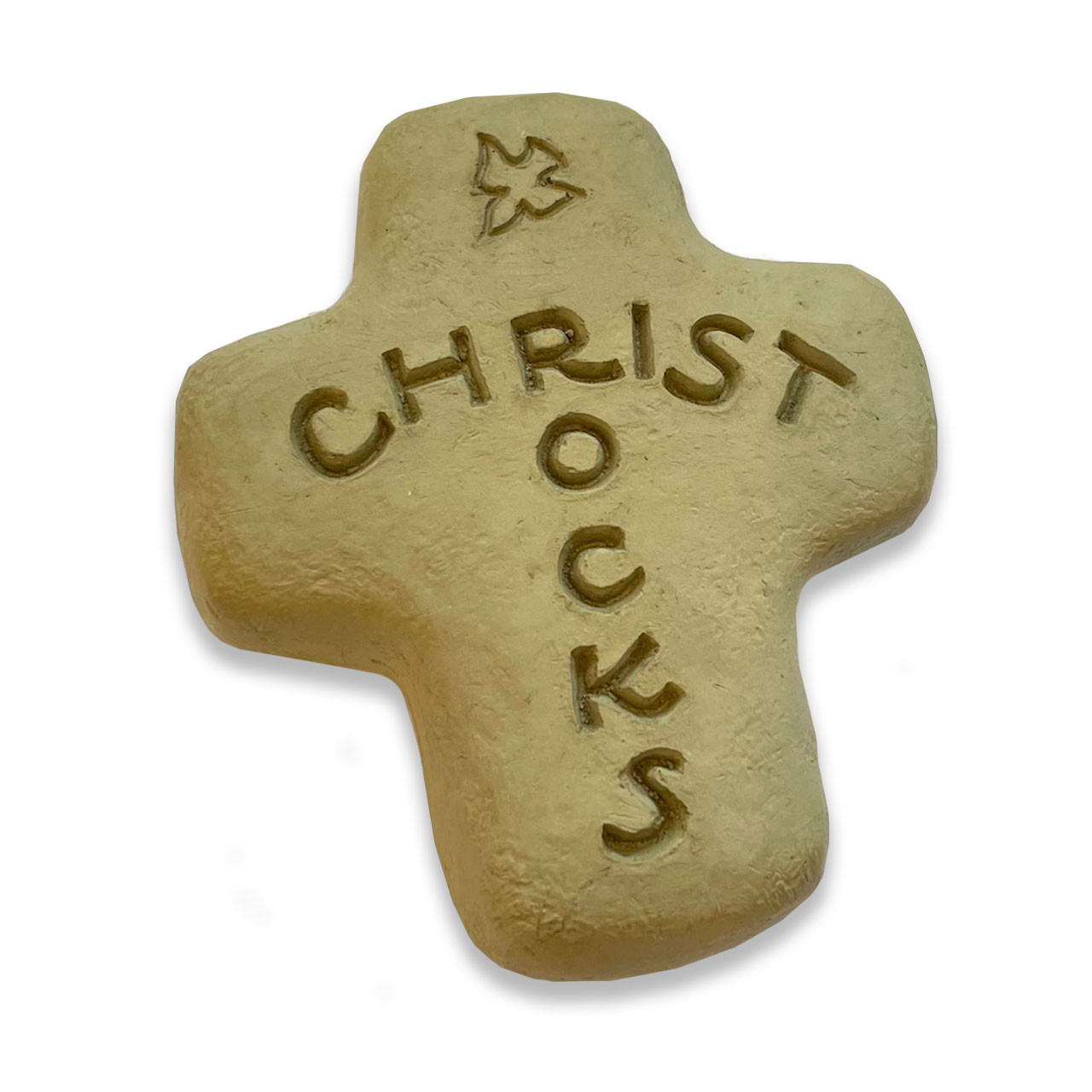 Christ Rocks Cross Spirit Stone