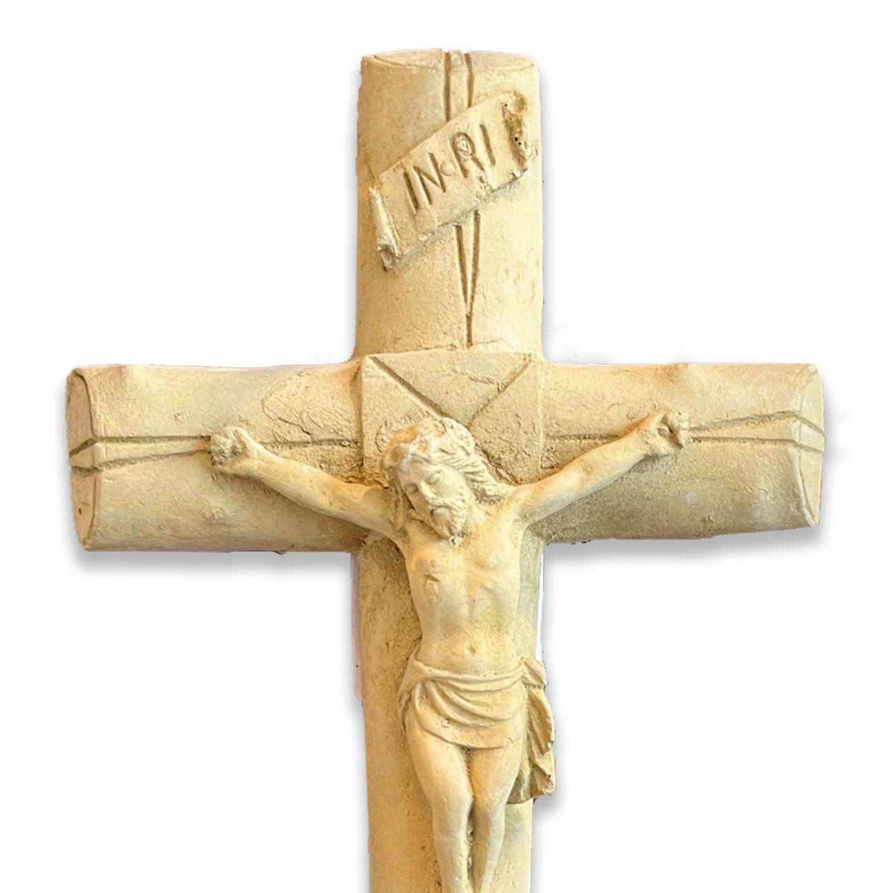 Detail of the Garden Stone Italian Crucifix