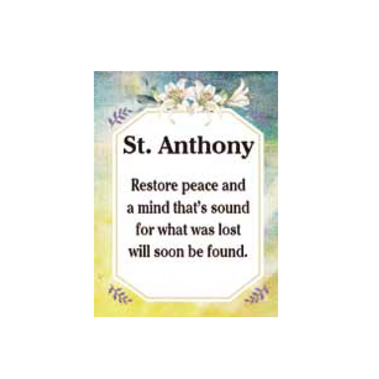 Tag message for the 4.5IN St. Anthony Statue