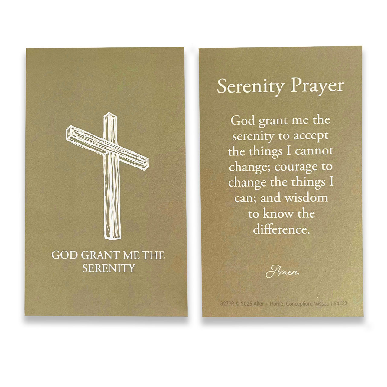 Serenity Prayer Card