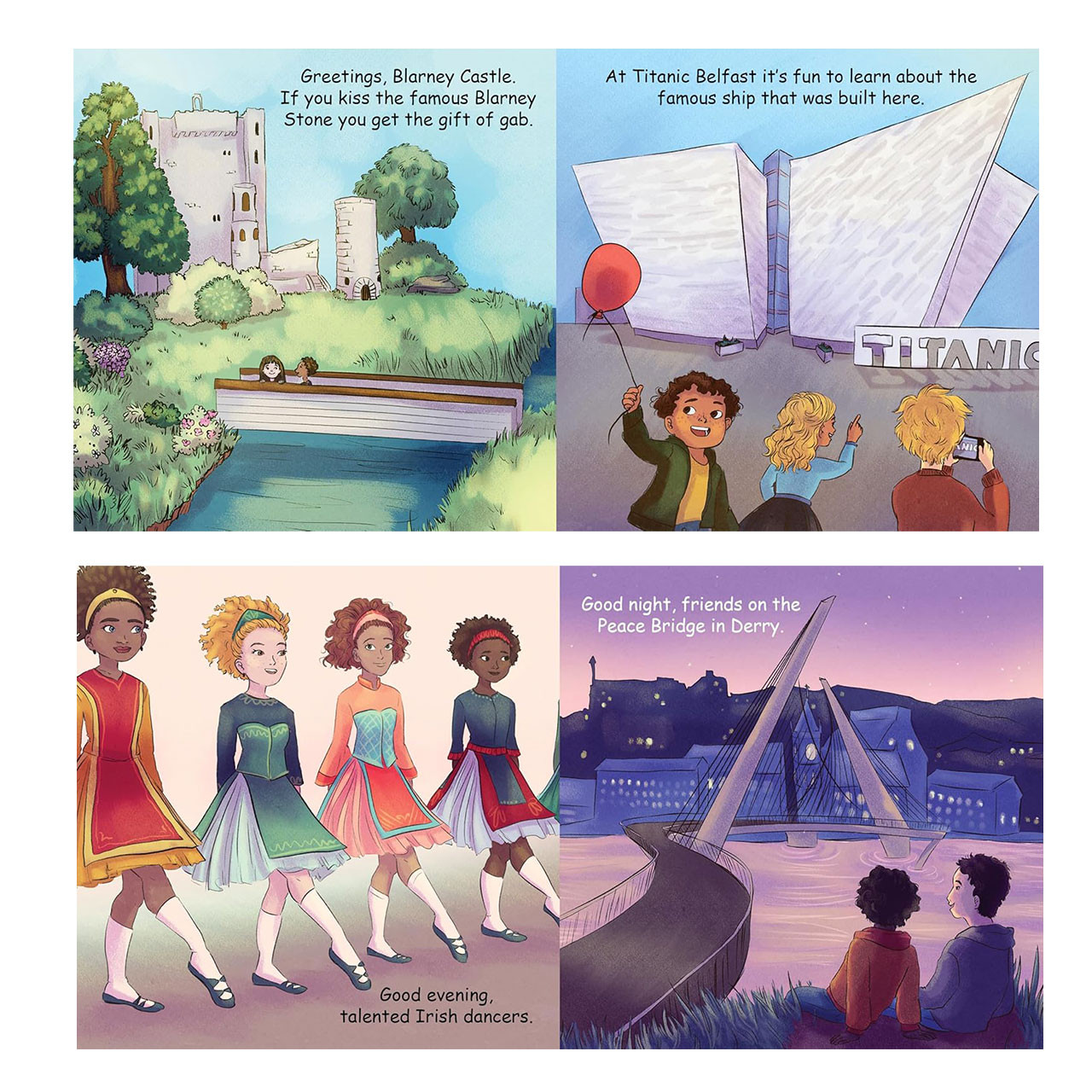 Additional inside page examples within Good Night Ireland Board Book
