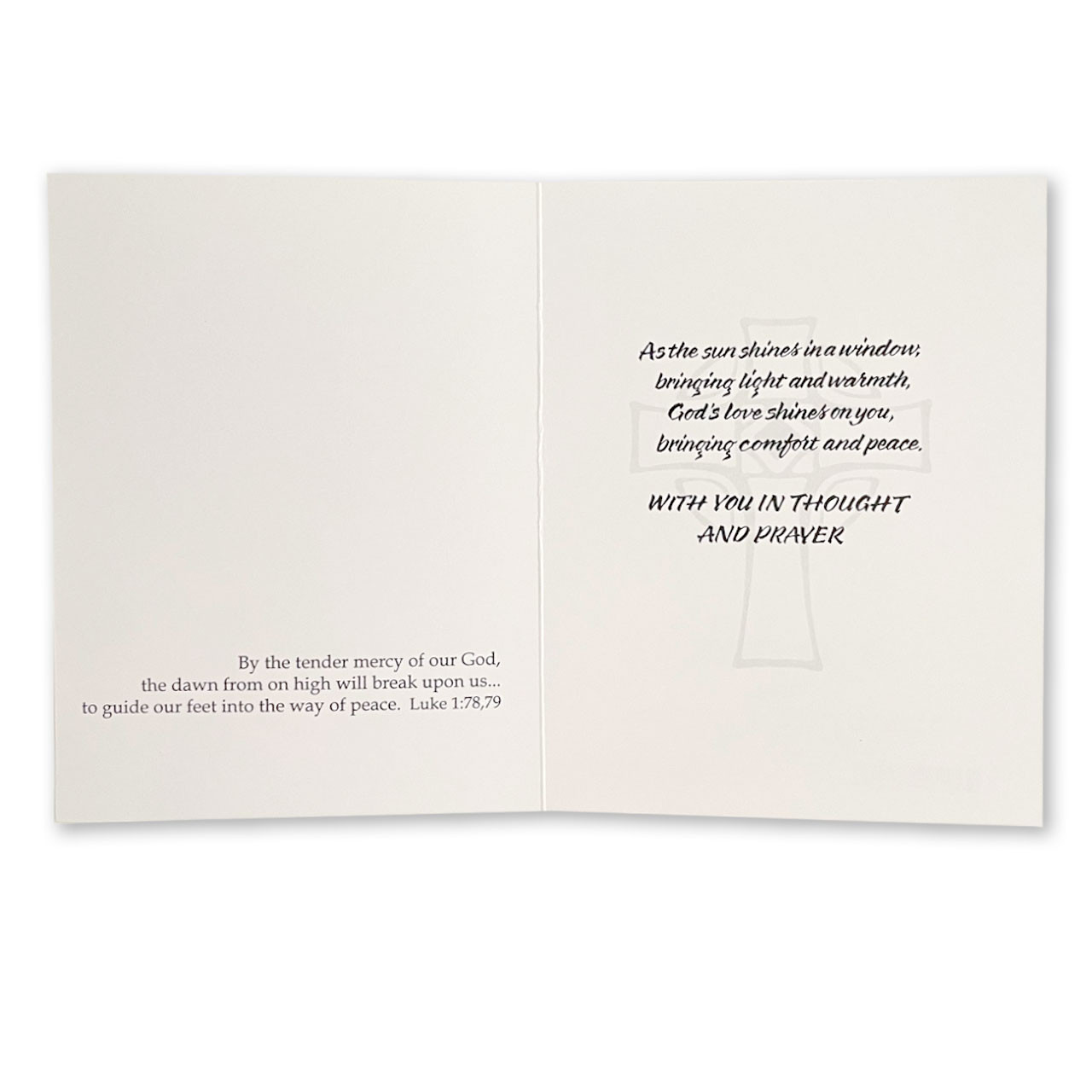 Inside the CF8246 Peace of God Greeting Card