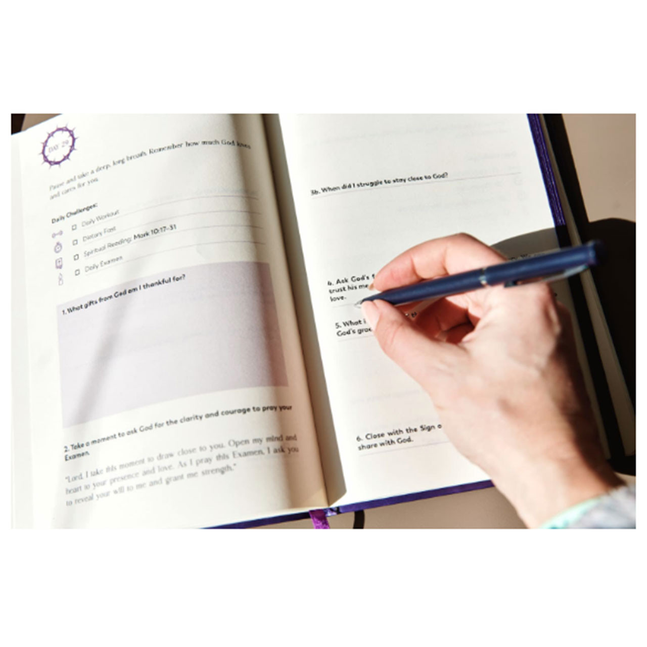 Inside pages of the Crux Journal: A Lenten Journey of Surrender