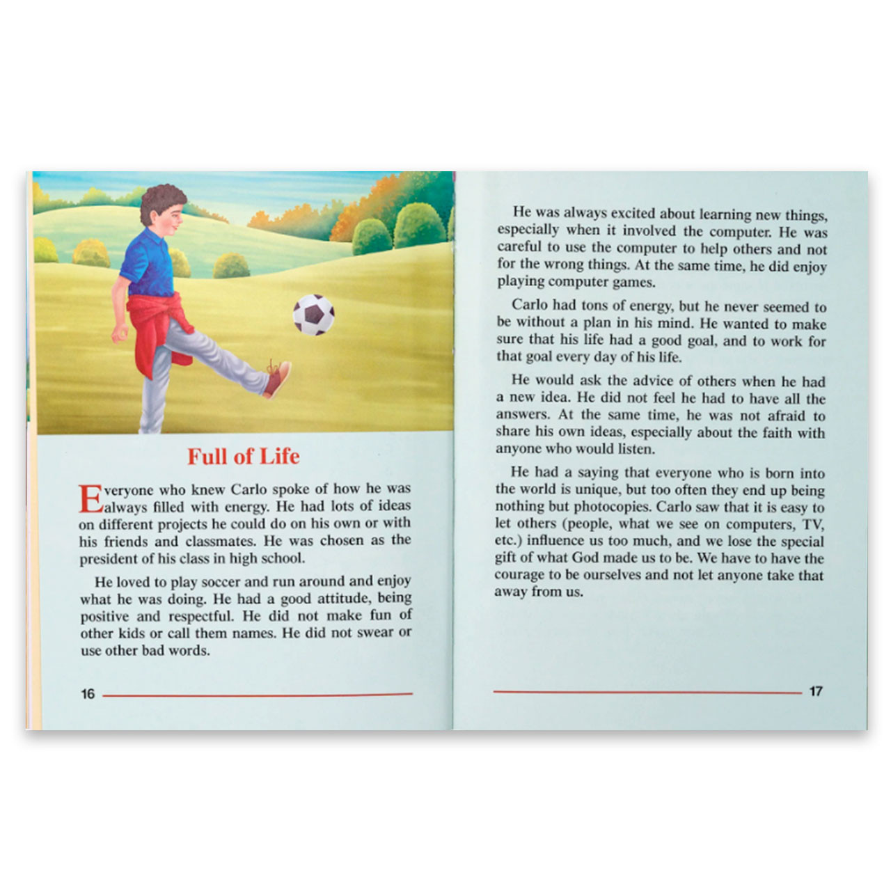 Additional inside pages of Saint Carlo Acutis