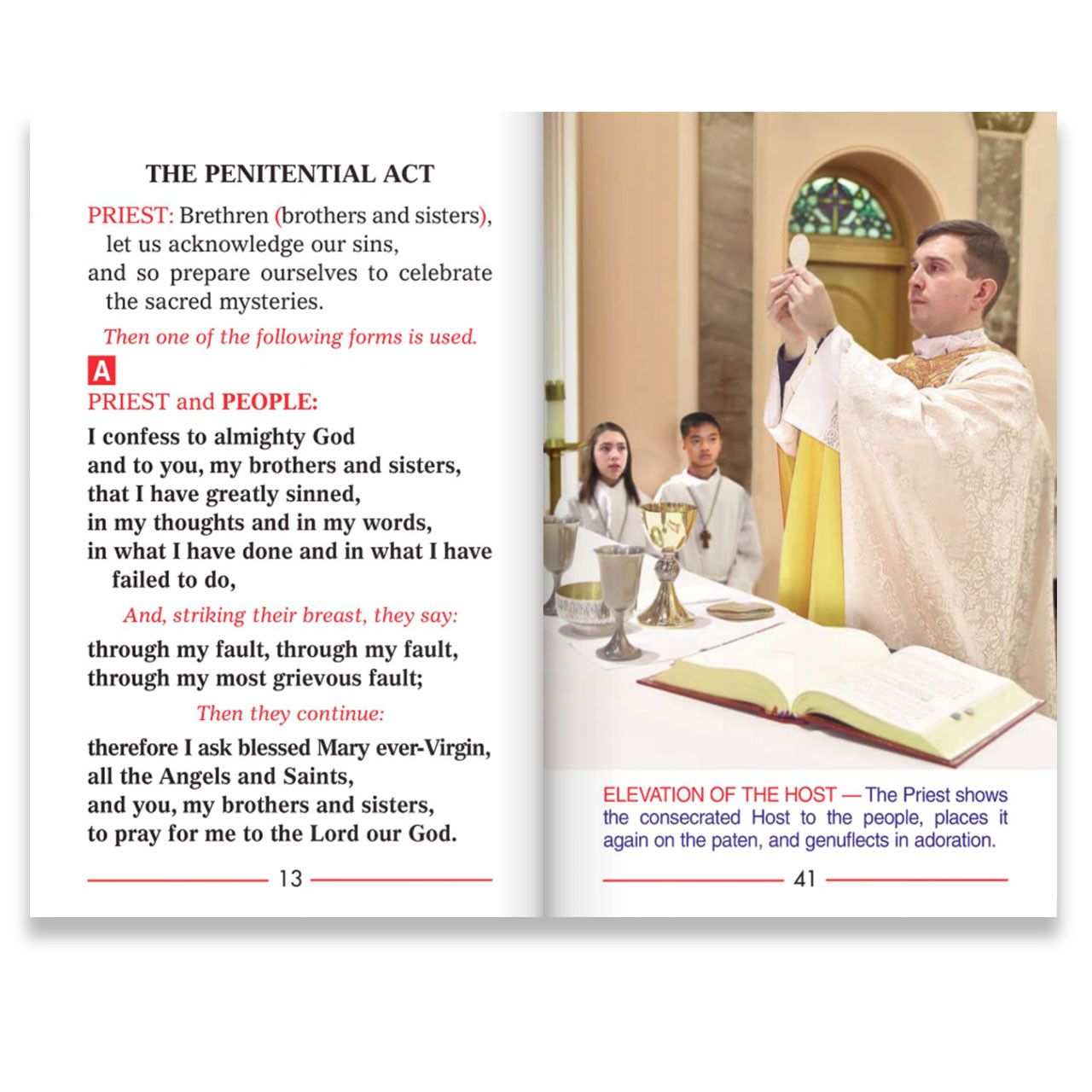 Inside spread with illustration in St. Joseph Children's Missal