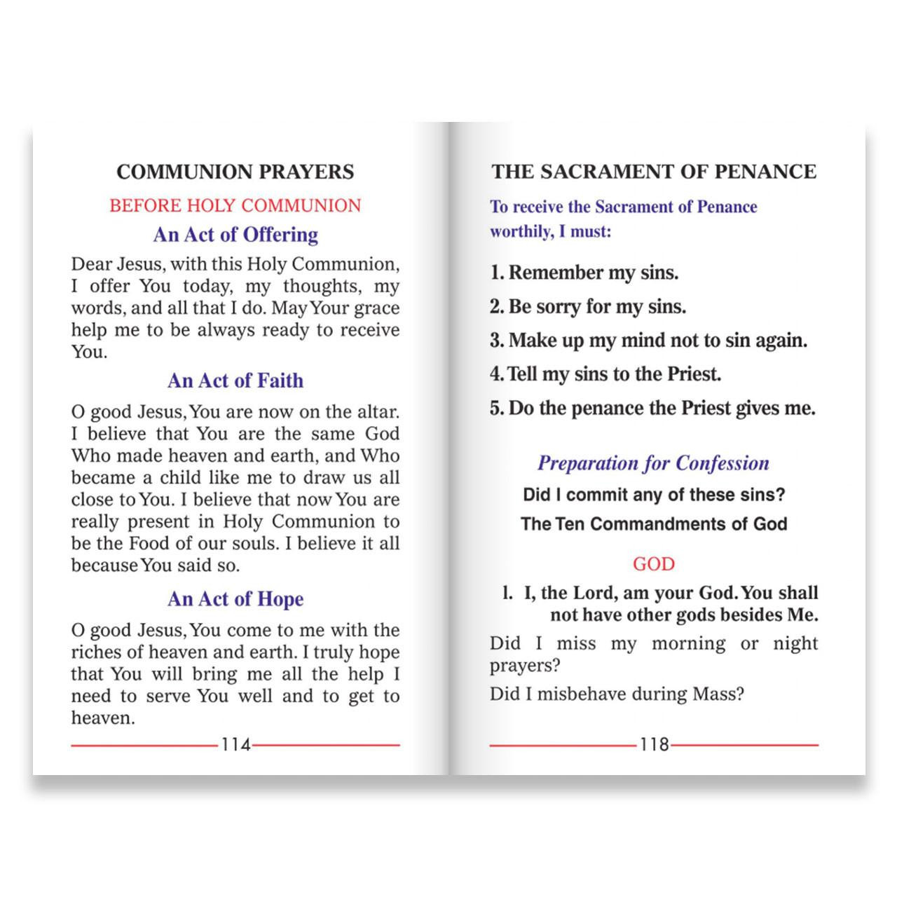 Sample of inside spread in the St. Joseph Children's Missal