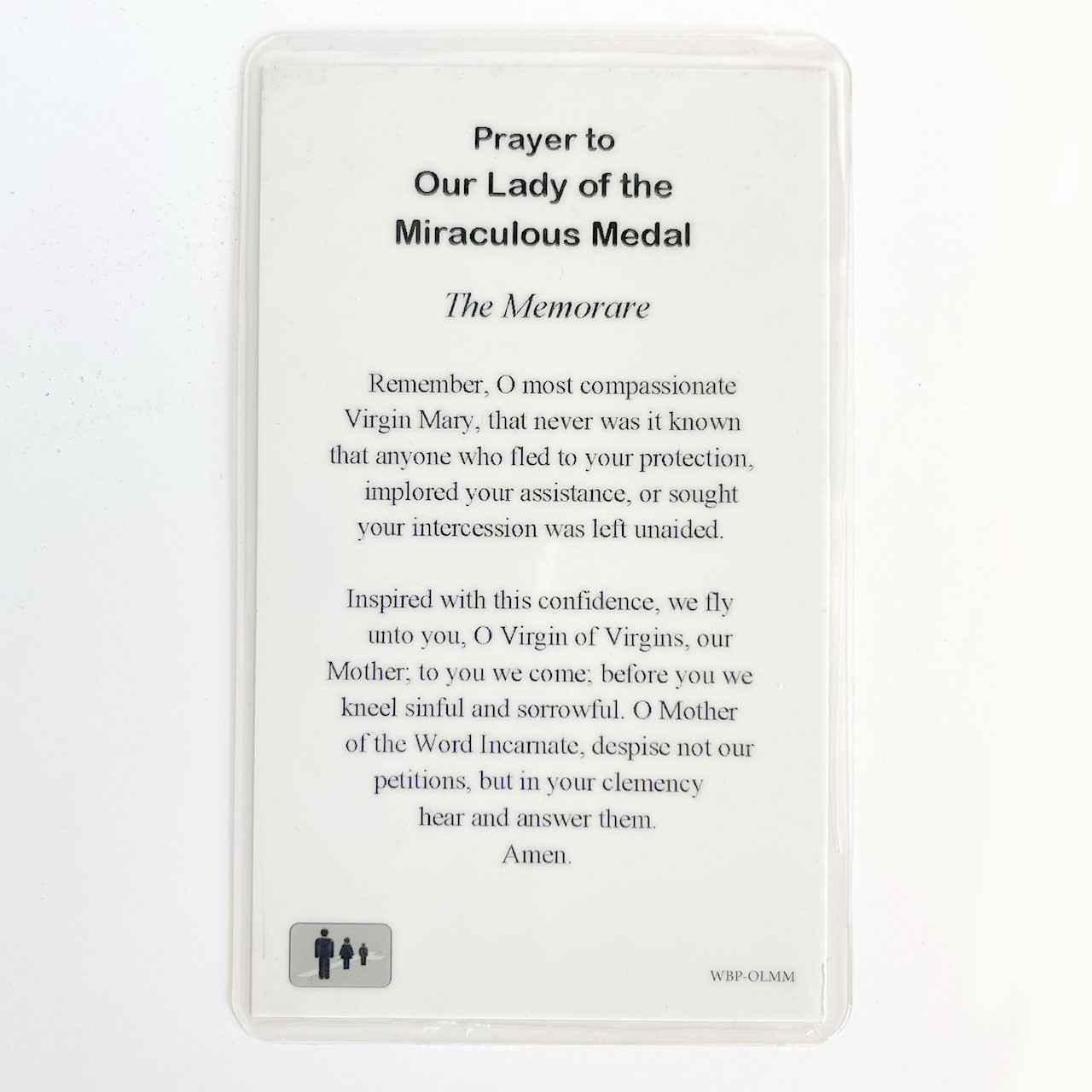 Prayer on the back of the Miraculous Medal Prayer Card