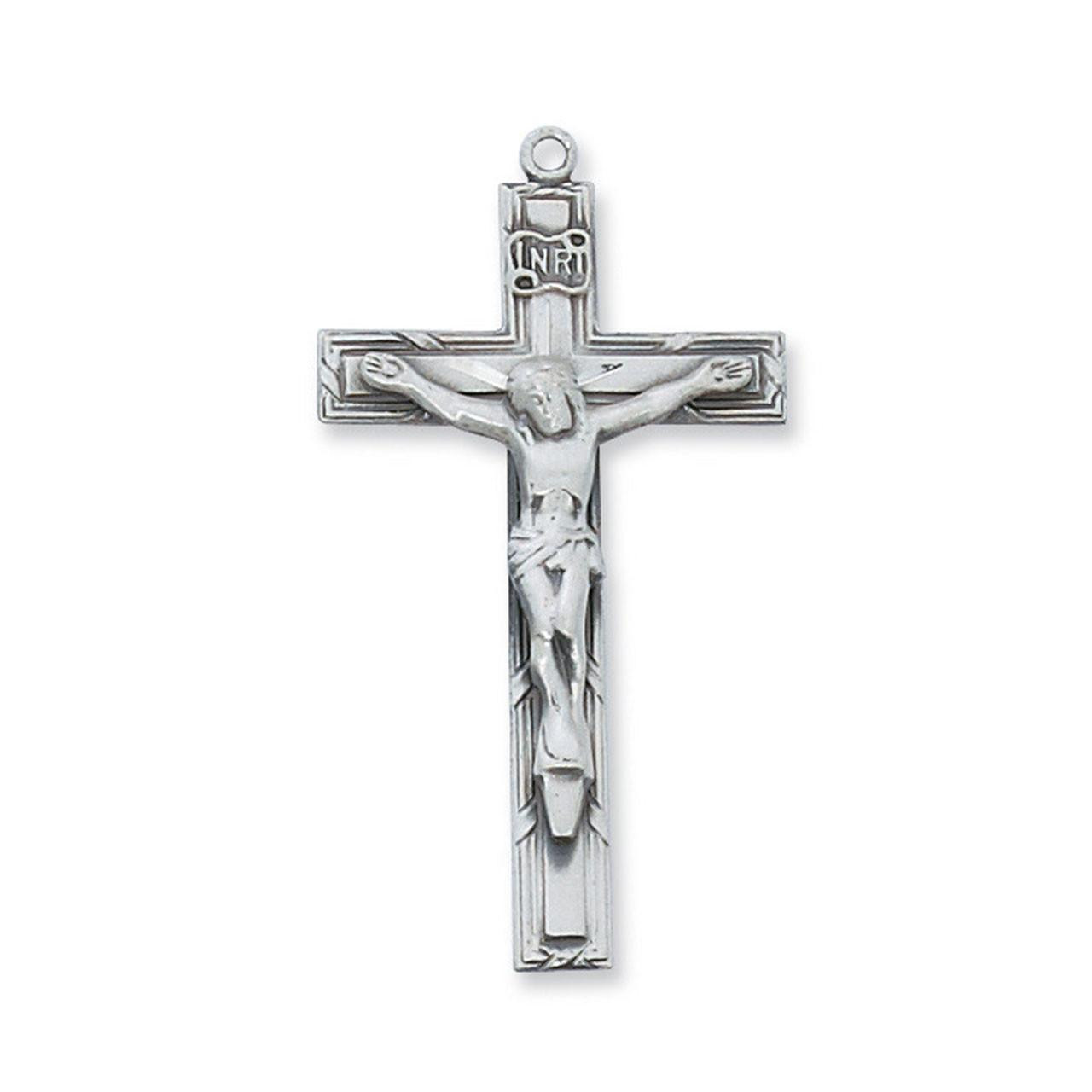 24IN Banded Crucifix Necklace