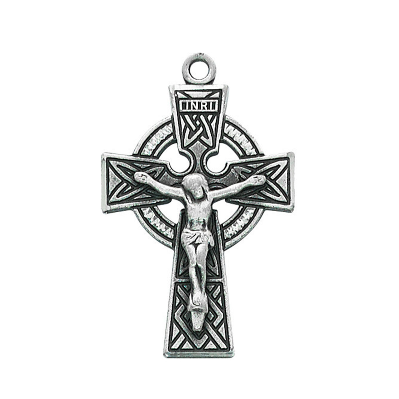 Detail photo of the 24IN Sterling Celtic Cross Necklace