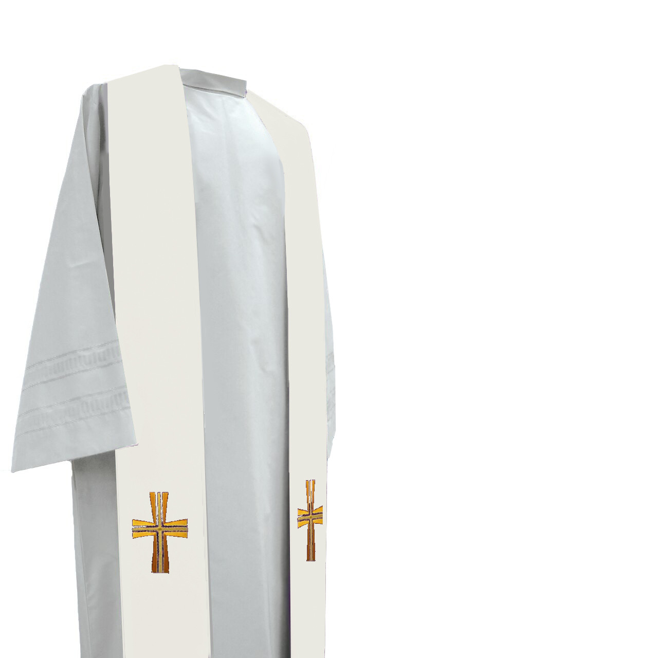 652 Overlay Stole in Primavera White